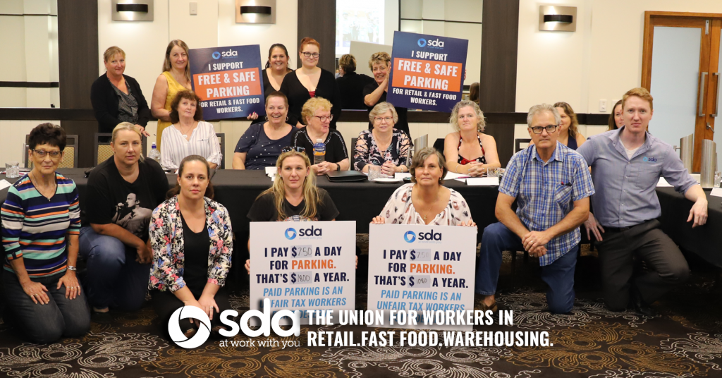 SDA Shop Stewards are against paid parking in Toowoomba